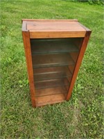 Custom built wooden wall mount display cabinet