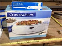 CorningWare 4 qt slow cooker, as new in box, and