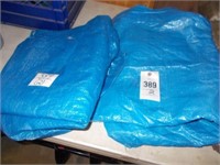 (2) Blue Poly Tarps