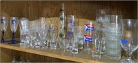 Assortment of More than 40 Bar Glassware.  Lot