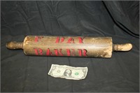 Old Rolling Pin - Marked F. Day Baker