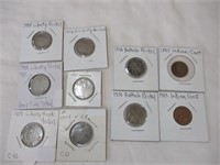 (6) Liberty nickels, (2) Buffalo nickels, (2)