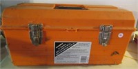Tool box with wrenches, screwdrivers, vise grips,