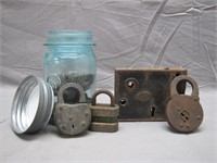 Lot of Assorted Vintage/Antique Locks