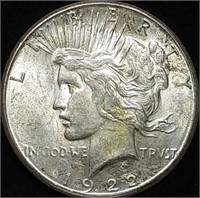1922-S Peace Silver Dollar BU
