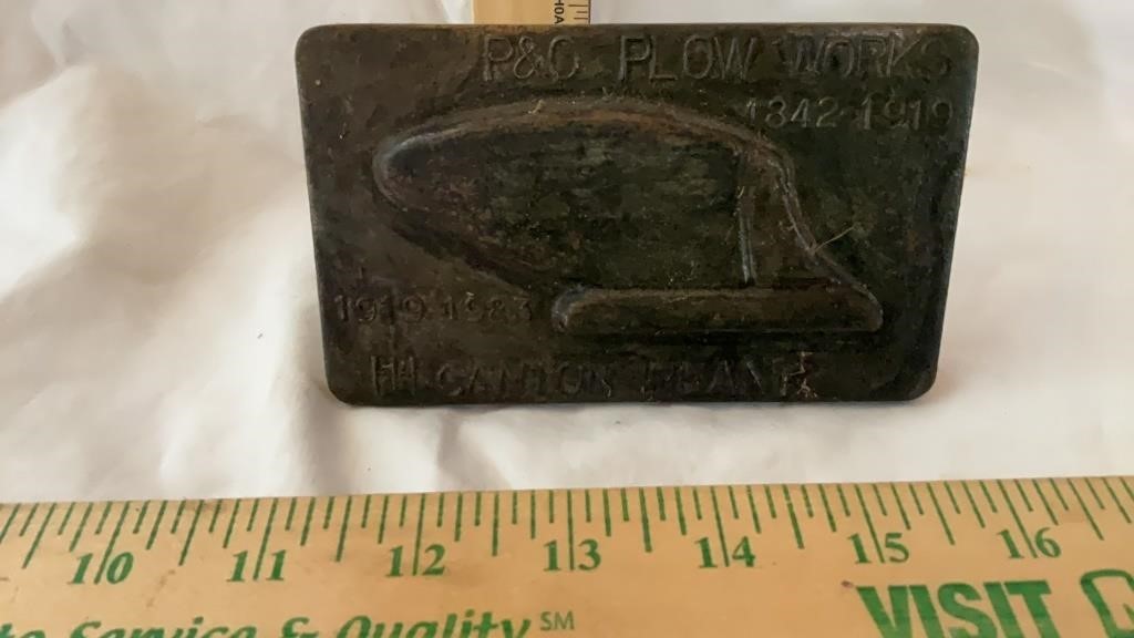 P&O Plow Works IH Canton Plant Plaque