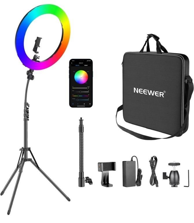 Neewer 18-inch RGB Ring Light with APP Control,