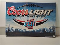 Coors Light Beer Sign, 34"X24"