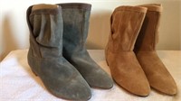 2 Pairs Women’s Suede Boots Size 8