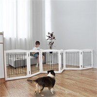 Wooden Dog Gate, 6 Panels 120W x 24'H