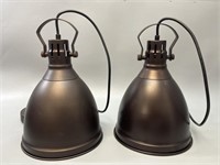 2 Industrial Style Ceiling Pendant Light Fixtures
