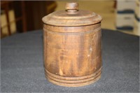 Wooden Tobacco Jar with Lid