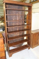 8 Shelf Pine Bookcase 47 1/2" X 10" X 90"