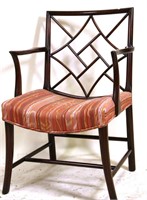 19th CENTURY CHINESE CHIPPENDALE  ARMCHAIR