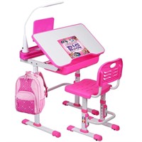 Kids Desk and Chair Set, Height Adjustable