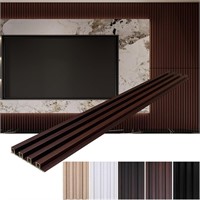 12-Pack Slat Wall Panel 3D WPC Grille for Walls