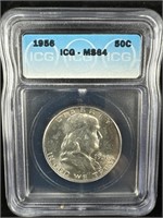 1956 Silver Franklin Half-Dollar MS64