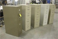 (5) Filing Cabinets, Approx 15"x25"x52"