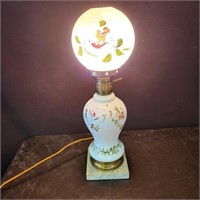 Painted Glass Globe Lamp