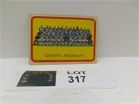 1963 TOPPS TORONTO ARGONAUTS CFL FOOTBALL TEAM CAR