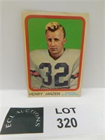 1963 TOPPS HENRY JANZEN CFL FOOTBALL CARD