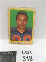 1963 TOPPS LEO LEWIS CFL FOOTBALL CARD