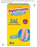 MSRP $9 Lidocaine Foot Pain Cream
