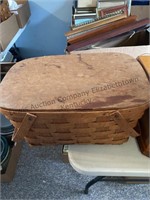 Vintage picnic basket and a Kleenex holder