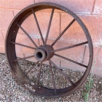 26” Antique Metal Wagon Wheel