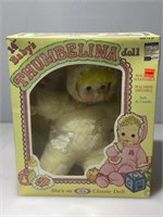 NIB 1983 Thumbelina doll 14in. Machine washable.