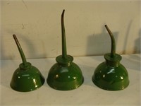 Three Green Oil Cans