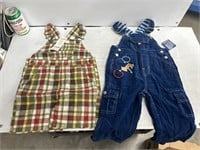 Sizes 12-18mo the kids overalls includes Gymboree