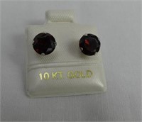 10KT Gold Garnet (2.75cts) Earrings