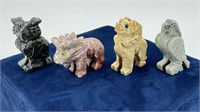 Collection of Carved Stone Animal Fetishes