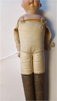 11" A and M German Bisque Doll. Leather Kid Body.