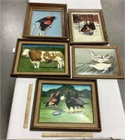 5 framed paintings-Local Artist Dean Haddock