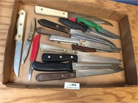 Flat of Old Carving & Kitchen Knives