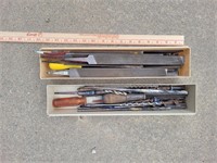 Assorted files and large drill bits