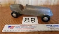Vintage toy aluminum race car
