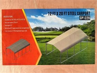 Unused 12'x20' Steel Carport Shed