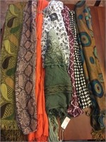 Lot of 8 new and barely used scarves- 2 are new