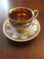Beautiful antique signed cup and saucer- mark ons