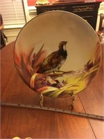 Hand painted Limoges France plate with signature