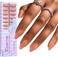 Sealed-Almond Nail Tips Short