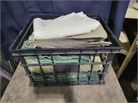 Crate of linens