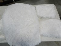 Fuzzy Fleece Bed Blanket & x2 Pillow Covers