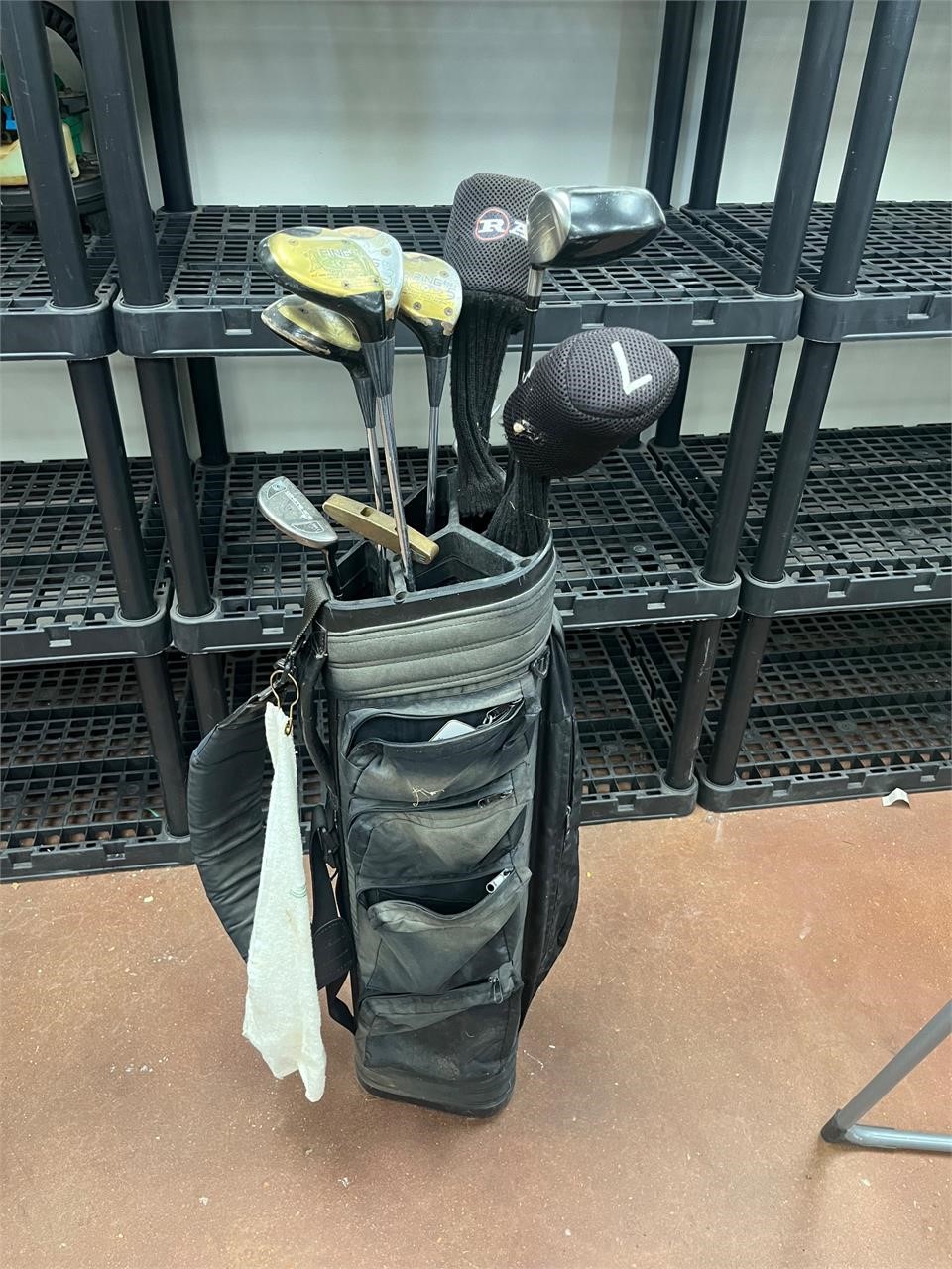 Golf clubs with golf bag