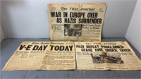 The Flint Journal 1945 Front Pages Only
