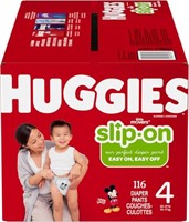 Huggies Little Movers Slip-On Diaper Pants, Size 4