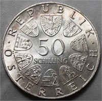 Austria 1966 50 Schilling National Bank 150th Anni